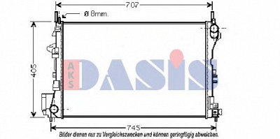 AKS DASIS 152014n -  Радиатор, охлаждение двигателя
